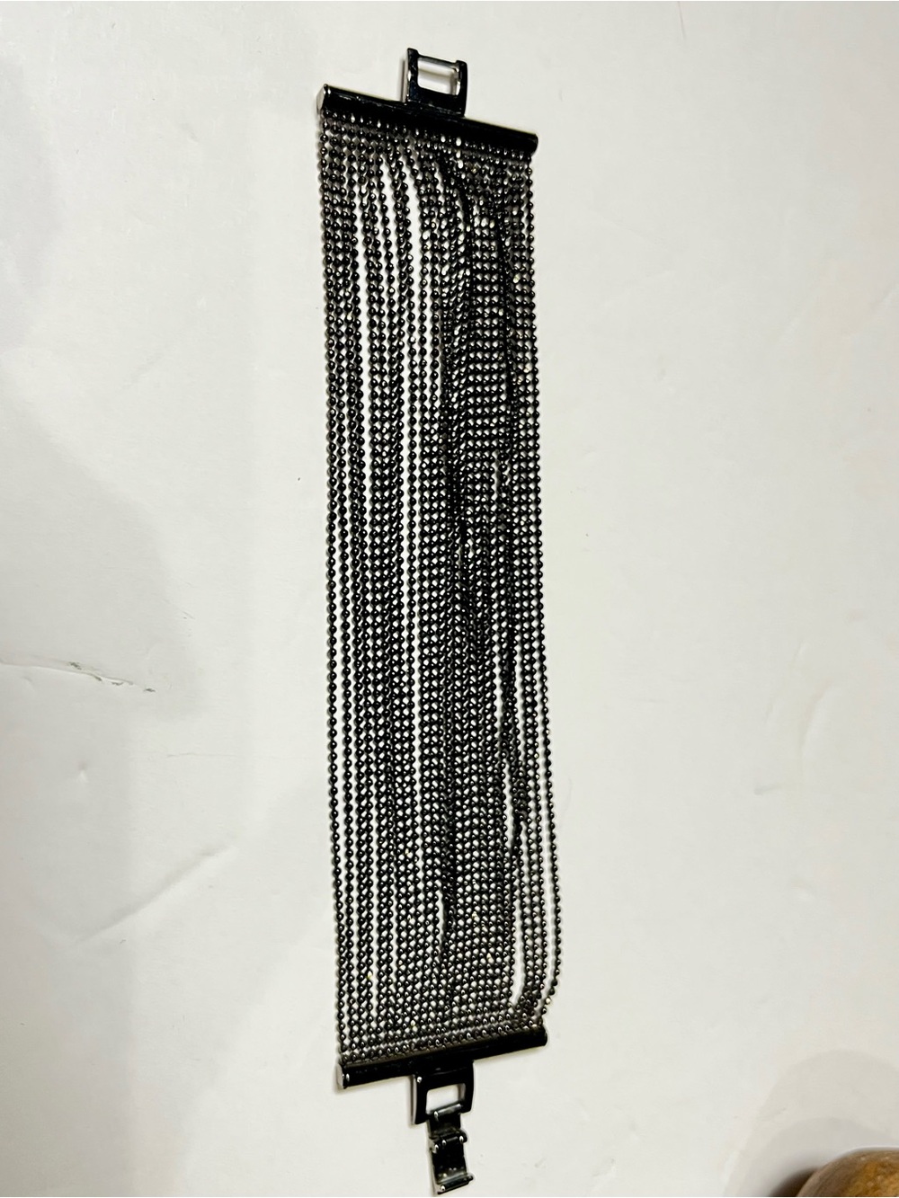 Women Multi-Row Gunmetal Mesh Cuff Bracelet $25 - Picture 7 of 8